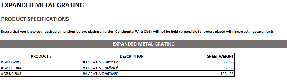 Expanded Metal Grating